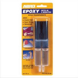 Abro клей эпоксидный прозрачный в шприце 25 мл, Клей | Артикул EP300