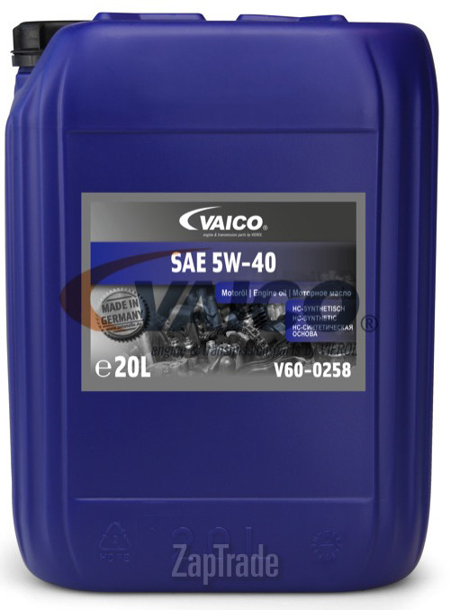 Купить моторное масло Vaico SAE 5W-40 Синтетическое | Артикул V60-0258