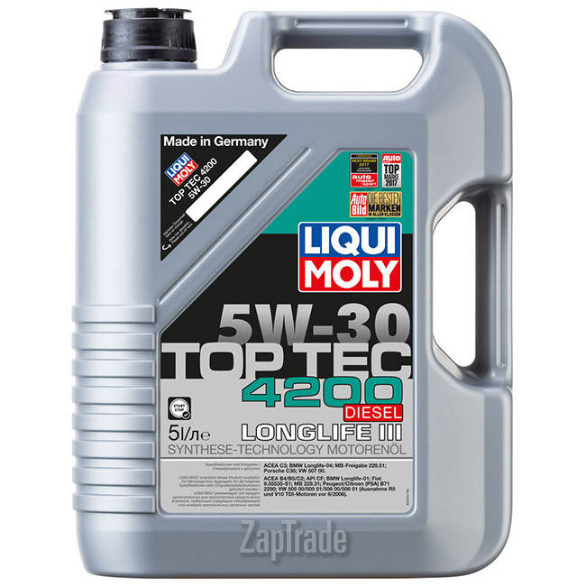 Купить моторное масло Liqui moly Top Tec Diesel 4200 Синтетическое | Артикул 2376