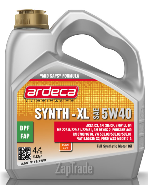 Купить моторное масло Ardeca SYNTH-XL Синтетическое | Артикул ARD010002004