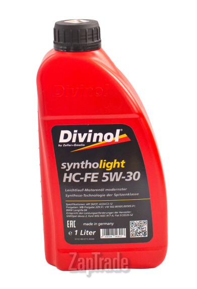 Купить моторное масло Divinol Syntholight HC-FE 5W-30 Синтетическое | Артикул 49260-C069