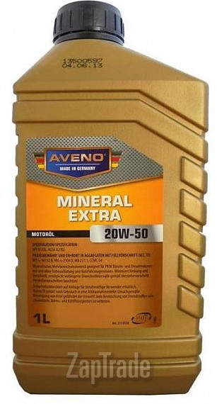 Купить моторное масло Aveno Mineral Extra Минеральное | Артикул 3011004-001