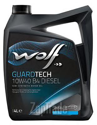 Купить моторное масло Wolf GUARDTECH 10W40 B4 DIESEL Полусинтетическое | Артикул 8303715
