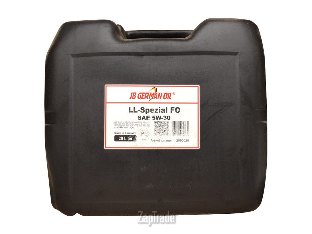 Купить моторное масло Jb german oil LL-Spezial FO 5W-30 Синтетическое | Артикул 4027311002369